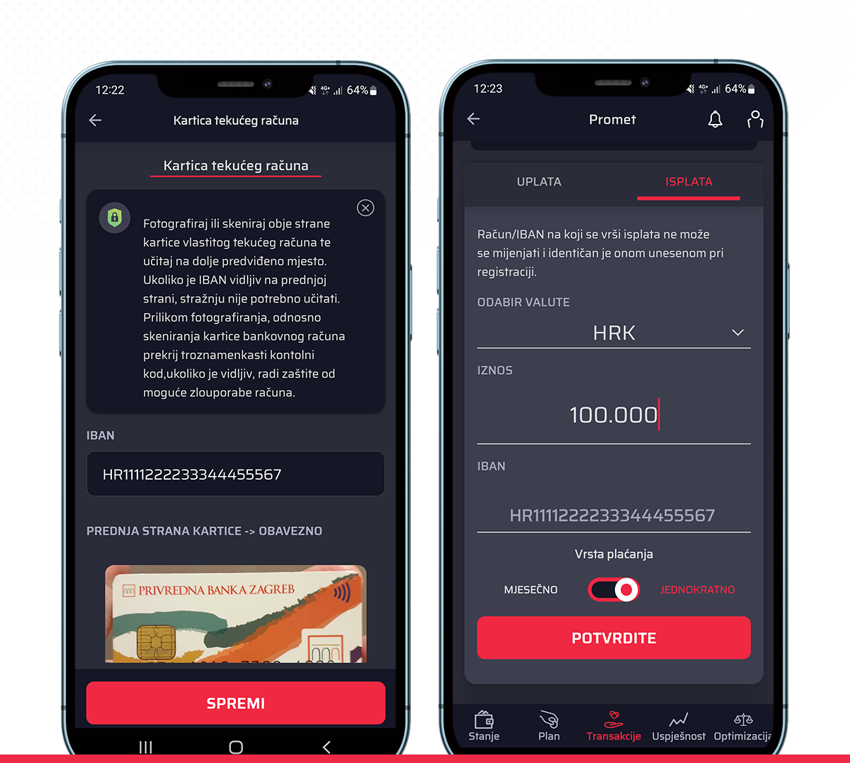 robo advisor - prikaz ekrana unošenja osobnih podataka i kartice u Genius by Intercapital aplikaciju